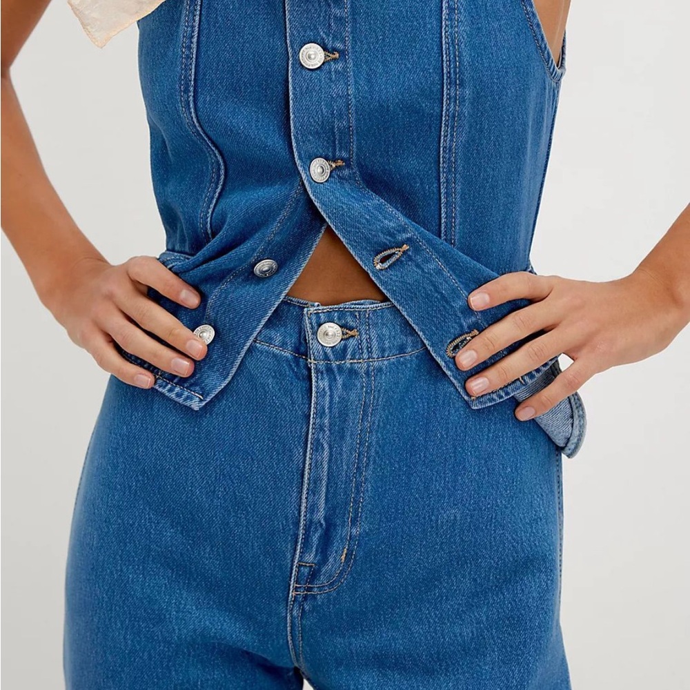 We The Free Blue Denim Overalls - Picture 4 of 8